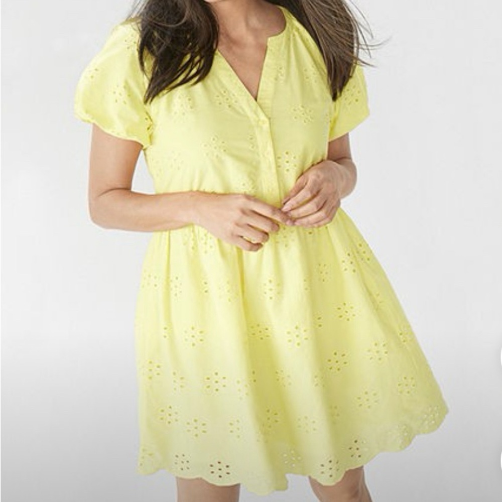 Peyton & Parker yellow scallop dres
